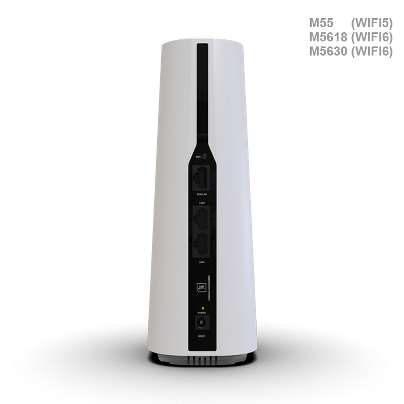 5G Indoor CPE M55 with 11ac Wi-Fi supports 5G NR NSA/SA,FDD/TDD-LTE,HSPA+/WCDMA